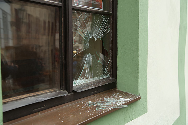 A2B Glass are able to board up broken windows while they are being repaired in Honiton.